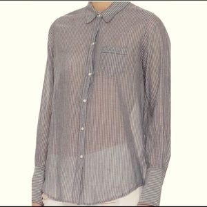 Nili Lotan pin stripe blouse